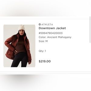 Athleta down coat
